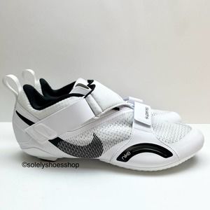 NIKE Men's White Black SuperRep Cycle Indoor Cycling Shoes Sneakers size 11.5